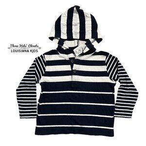 NEW Children's Place 2T Navy Striped Hoodie Shirt